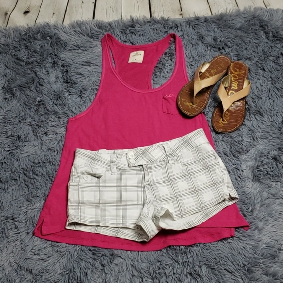 YMI Pants - YMI white and gray plaid shorts